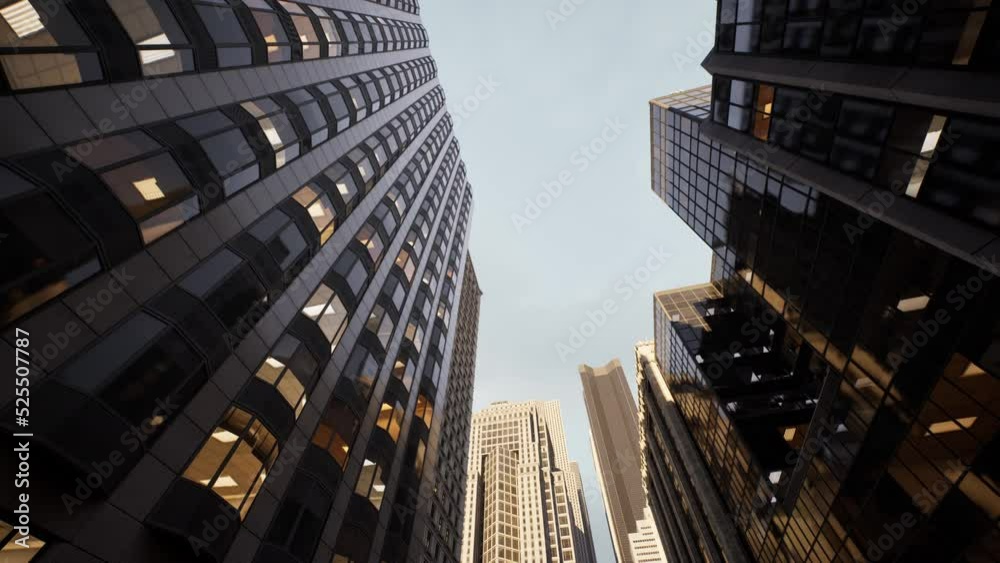 Below view on the skyscrappers in Chicago Below view on the skyscrappers in Chicago