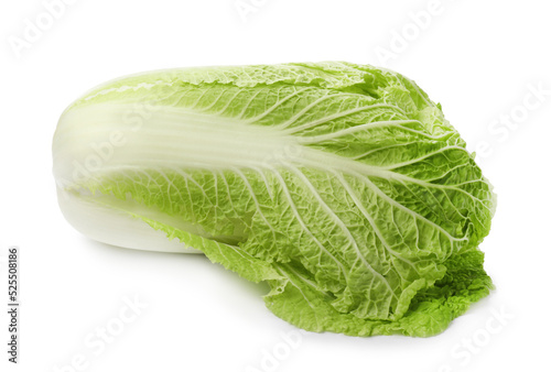 Fresh ripe Chinese cabbage on white background