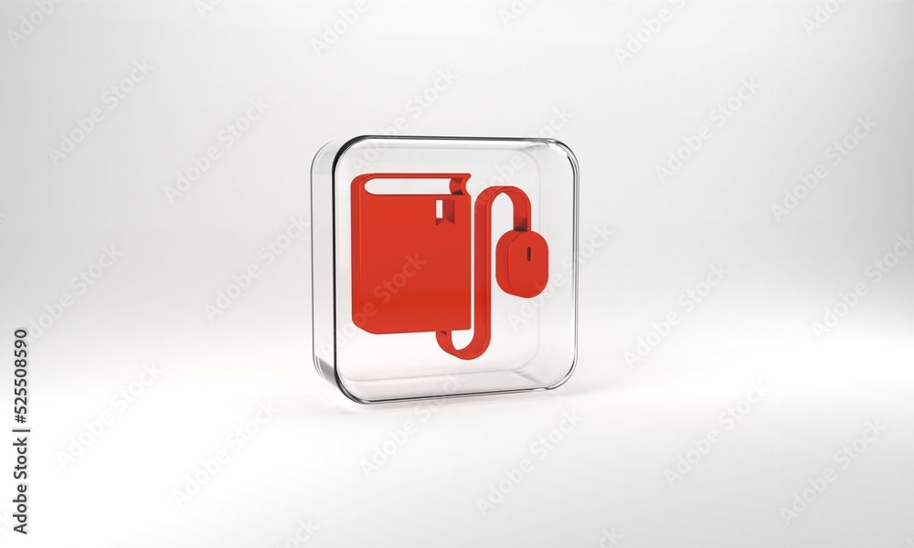 Red Electronic book with mouse icon isolated on grey background. Online education concept. E-book badge icon. Glass square button. 3d illustration 3D render Red Electronic book with mouse icon isolated on grey background. Online education concept. E-book badge icon. Glass square button. 3d illustration 3D render