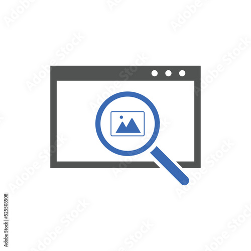 search image icon Vector illustration. Picture, Camera icon