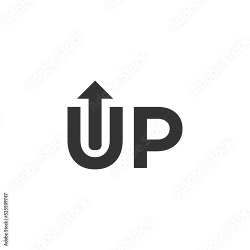 UP, PU Logo Template vector symbol