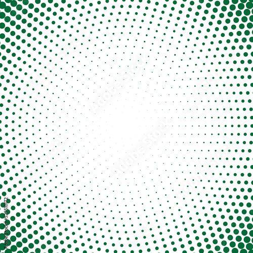 Green dot and white abstract background
