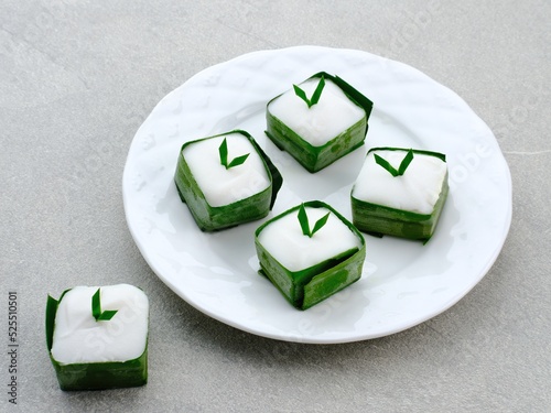 Kue talam or Talam cake made from combination of rice flour, sugar, and coconut milk. 
 photo