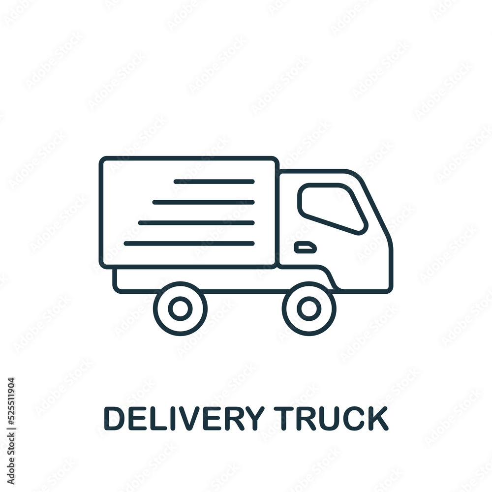 Delivery Truck icon. Line simple line Shipping icon for templates, web design and infographics