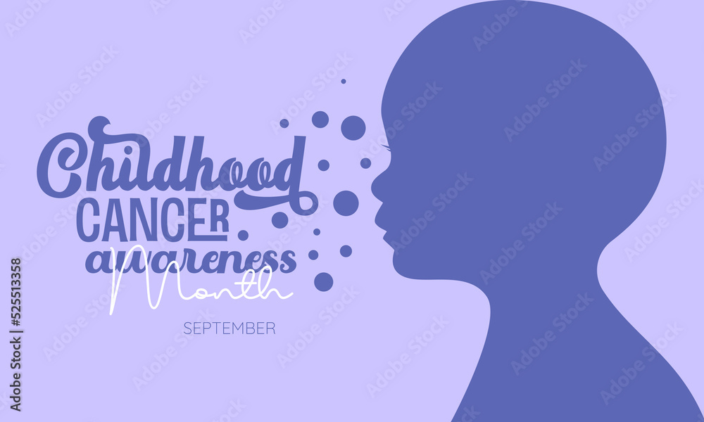 Vector illustration design concept of national childhood cancer awareness month observed on every September.