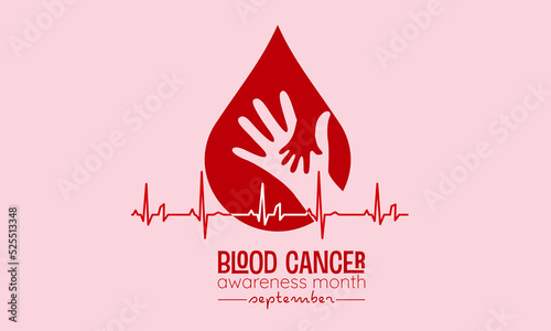 Vector illustration design concept of blood cancer awareness month observed on every September.