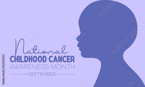 Vector illustration design concept of national childhood cancer awareness month observed on every September.