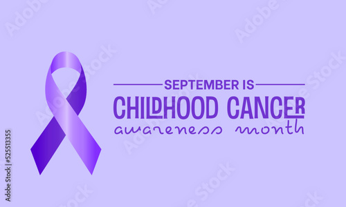 Vector illustration design concept of national childhood cancer awareness month observed on every September.