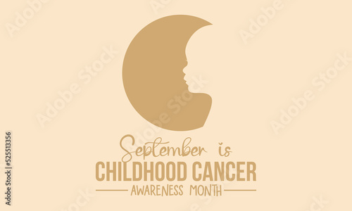 Vector illustration design concept of national childhood cancer awareness month observed on every September.