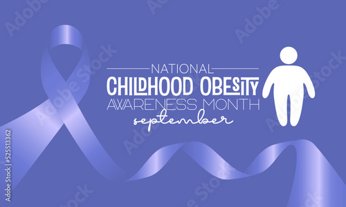 Vector illustration design concept of national childhood obesity awareness month observed on every september.