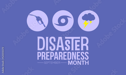 Vector illustration design concept of disaster preparedness month observed on every september.