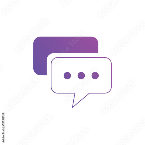 Online chat icons. Used for e-commerce, SEO and web design gradient color