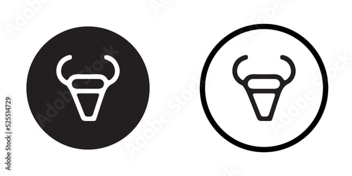 ox head icon. ox silhouette , isolated background