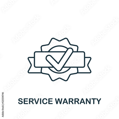 Service Warranty icon. Line simple line Shipping icon for templates, web design and infographics