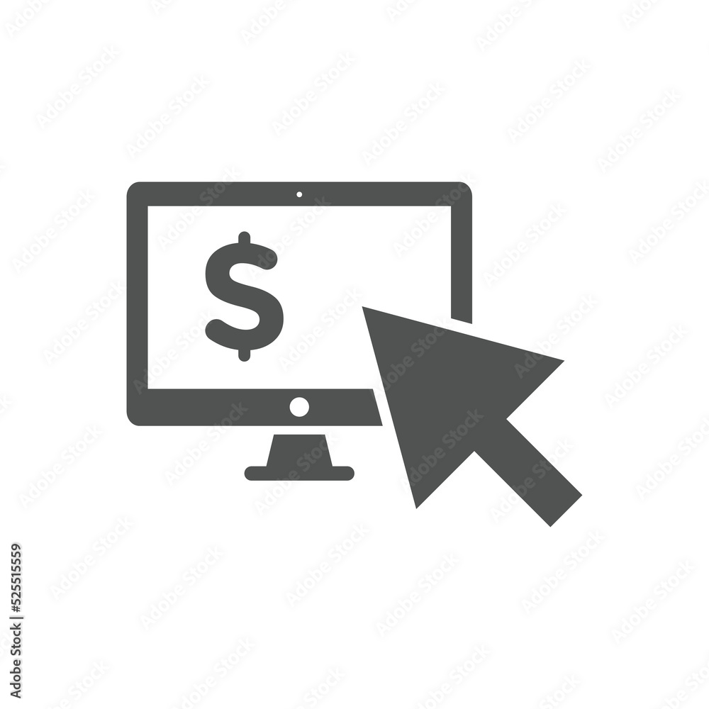 Pay per click icons. Concept for SEO, payment collection and web design. PPC icon Pay per click icons. Concept for SEO, payment collection and web design. PPC icon