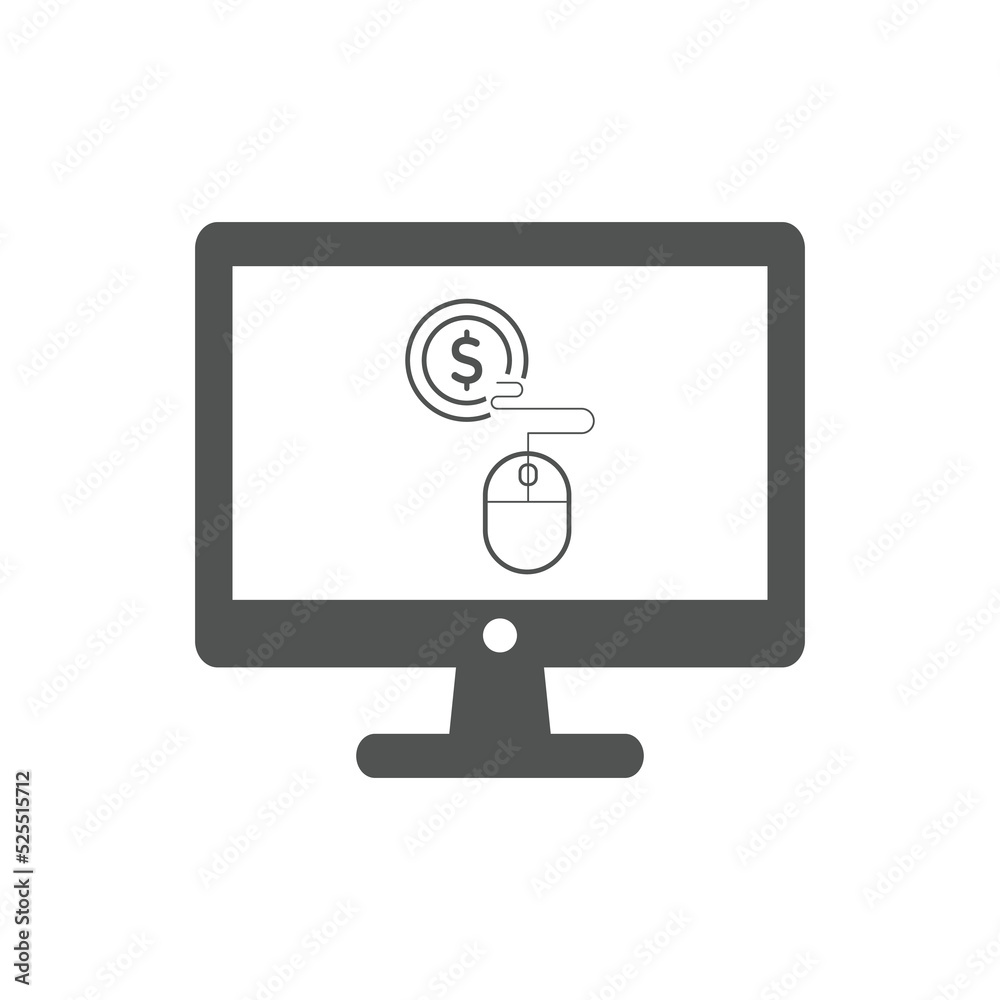 Pay per click icons. Concept for SEO, payment collection and web design. PPC icon Pay per click icons. Concept for SEO, payment collection and web design. PPC icon