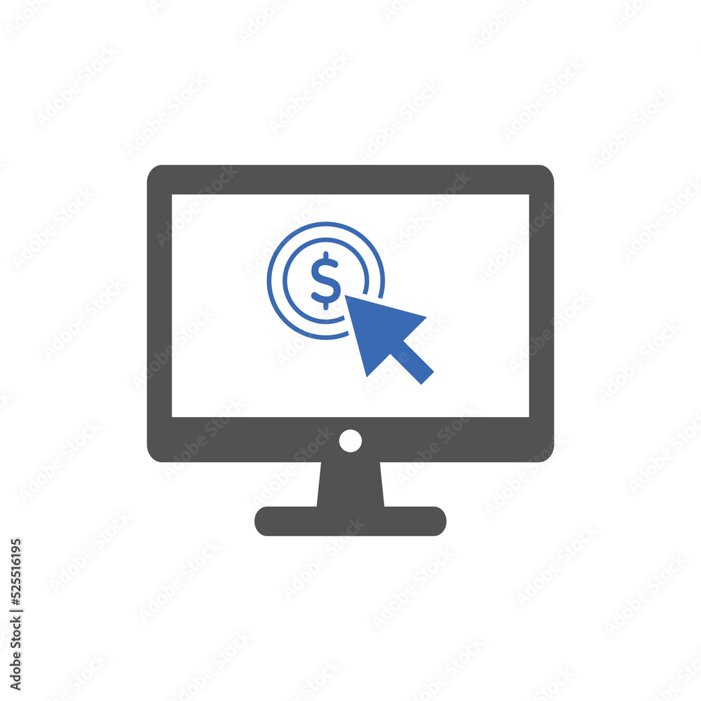Pay per click icons. Concept for SEO, payment collection and web design. PPP icon Pay per click icons. Concept for SEO, payment collection and web design. PPP icon