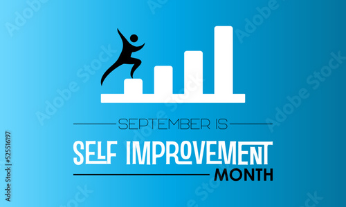 Vector illustration design concept of self improvement month observed on every september.