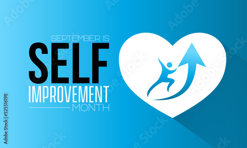 Vector illustration design concept of self improvement month observed on every september.