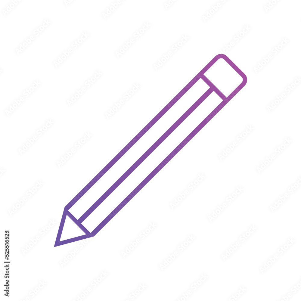 Pen, pencil icons. Drawing tools icon gradient color
