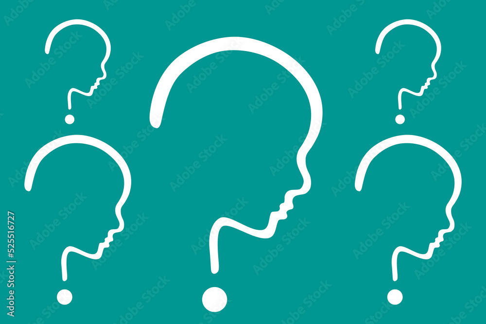 Group of people in the form of question marks. Frequently asked questions Crowd in doubt. Unsolved problems. Concept illustration. Vector. Group of people in the form of question marks. Frequently asked questions Crowd in doubt. Unsolved problems. Concept illustration. Vector.