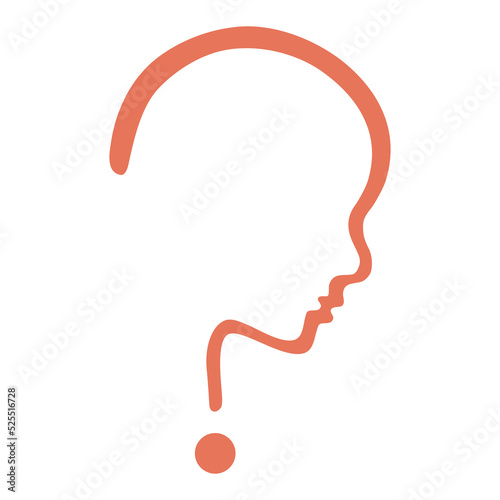 Looking for answers to questions concept illustration. Person questioning itself. Introspection icon. People asking questions. Vector.