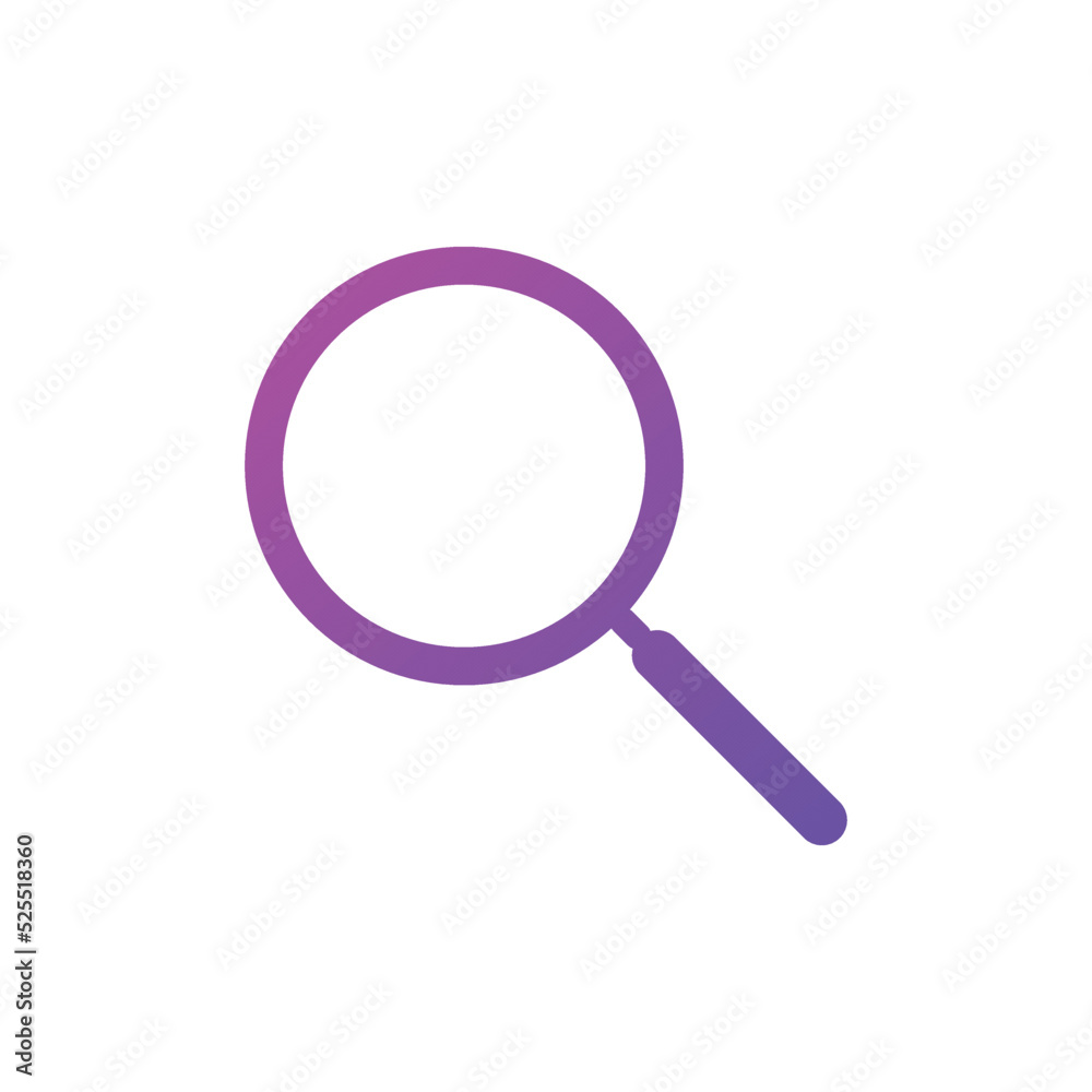 Magnifying glass or Search icon. Magnifier glass sign gradient Magnifying glass or Search icon. Magnifier glass sign gradient
