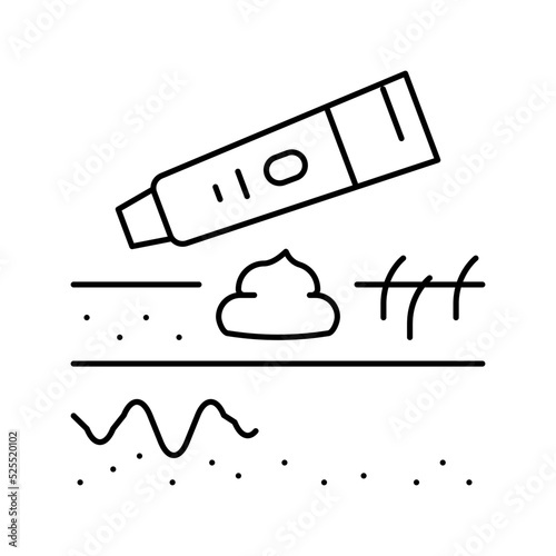healthcare cream line icon vector illustration