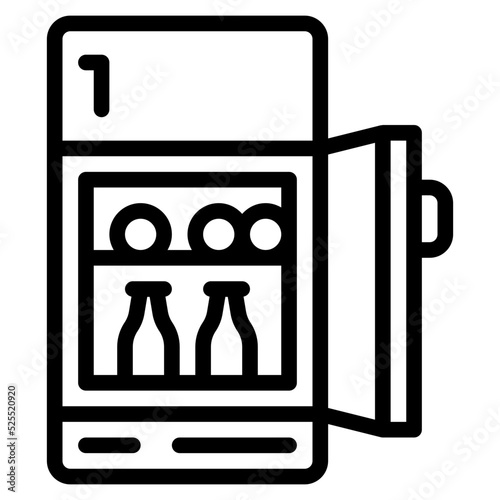 fridge line icon