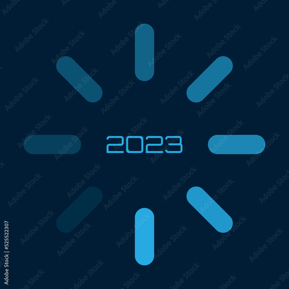 Vector Illustration of 2023 with Loading Concept. Vector Illustration of 2023 with Loading Concept.