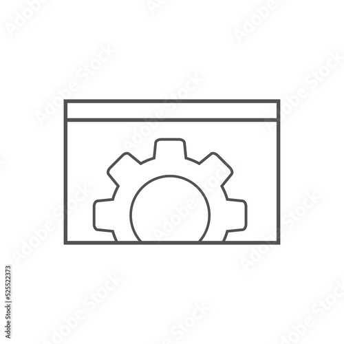 website optimization line icons. website page development symbol icon. Concept for SEO and web design