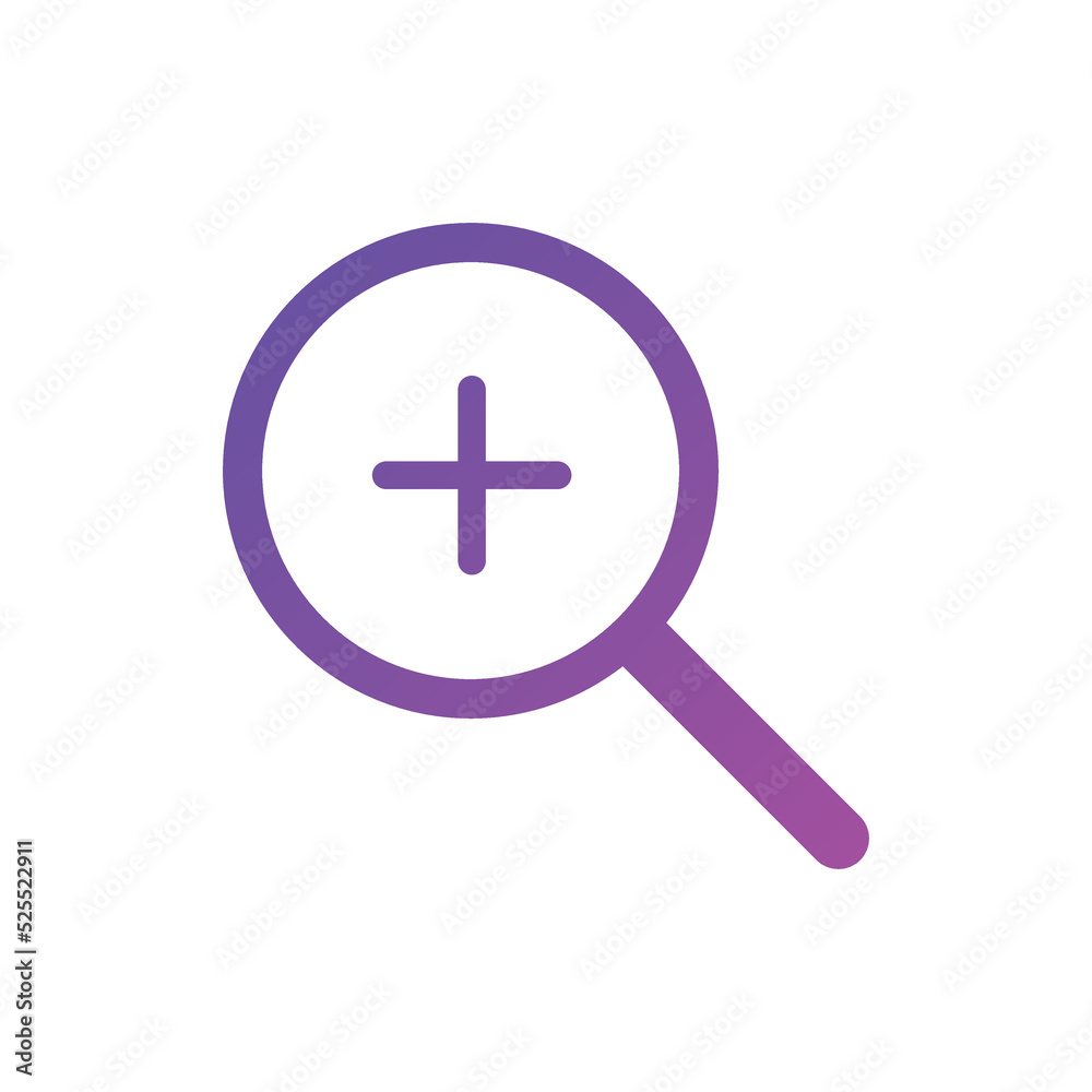 zoom in icons. Magnifying glass zoom in plus sign. Used for SEO or websites gradient color zoom in icons. Magnifying glass zoom in plus sign. Used for SEO or websites gradient color