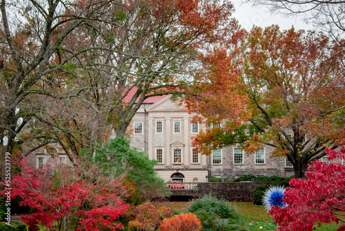 Autumn foliage and colorful fall trees at the Cheekwood Estate in Nashville Tennessee photo