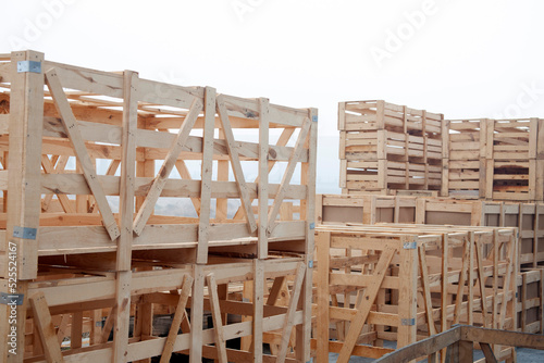 Wooden container for industrial work or shipping