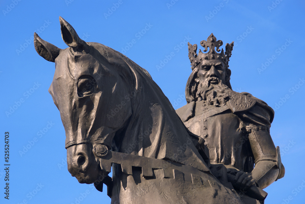 Fototapeta premium Monument to Casimir the Great. Bydgoszcz, Kuyavian-Pomeranian Voivodeship, Poland.