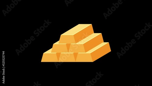 Animated icon of gold bars.