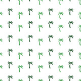 Palm trees, seamless pattern, vector. Pattern with green palms on a white background.
