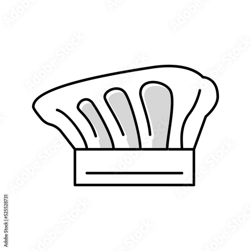 toque hat cap color icon vector illustration