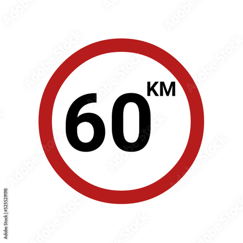 Wallpaper Mural Prohibition Sign Icon Maximum speed limit of 60km/h allowed PNG royalty free Torontodigital.ca