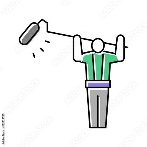 sound recoding video production color icon vector illustration
