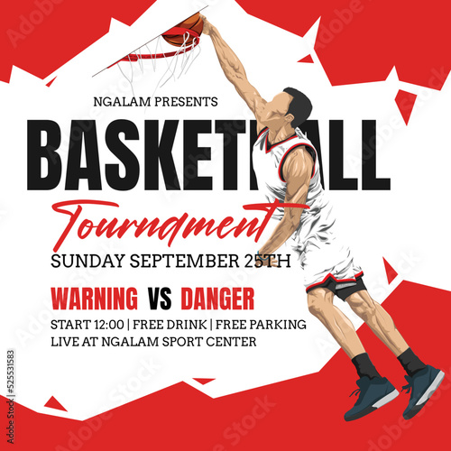 basketball tournament flyer template
