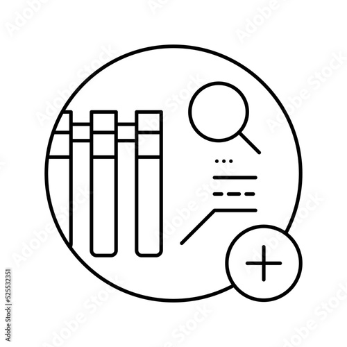 comprehensive metabolic panel check line icon vector illustration