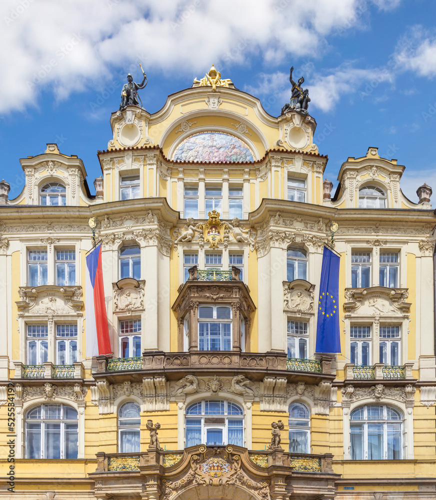 Beautiful building on Staromestska Square. Prague, Czech Republic.