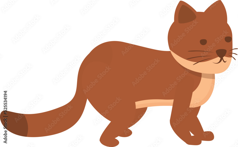 Obraz premium Weasel mammal icon cartoon vector. Carnivore animal. Cute pet