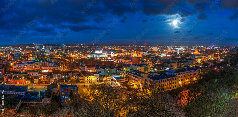 Panorama of Bydgoszcz from the water tower. Bydgoszcz, Kuyavian-Pomeranian Voivodeship, Poland.