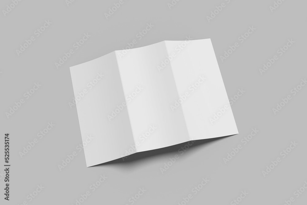 A4 Trifold Brochure Blank Mockup
