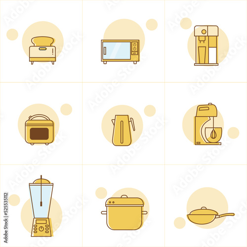 Hand drawn kitchen utensil set. Vector illustration. EPS8