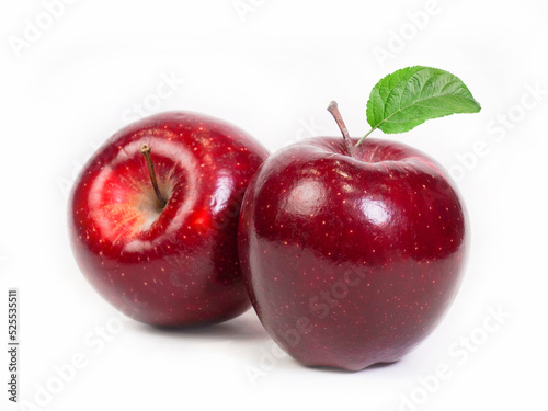 red apple on a white background © pisit
