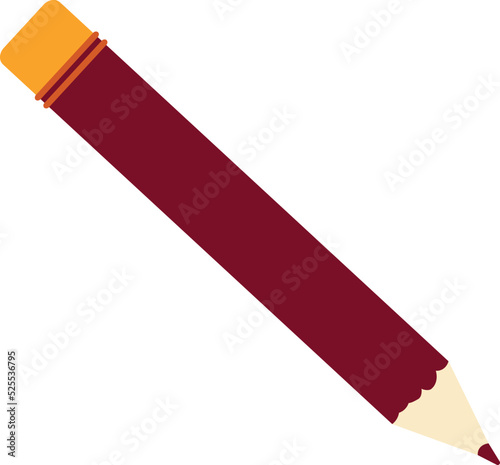 pencil for writing and drawing. vector isolated.