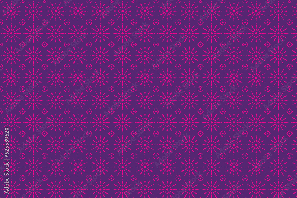 seamless pattern with purple flowers